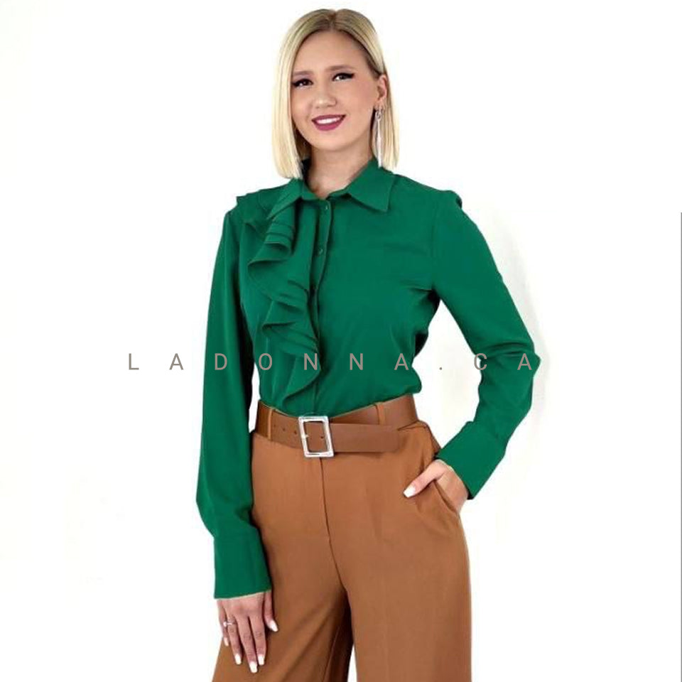 PICOC Green Long Sleeves Blouse