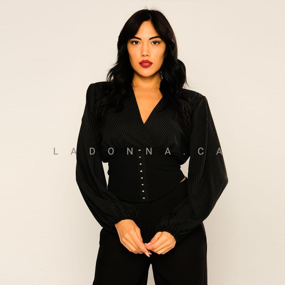 Long Sleeve V Neck Casual Blouses – LaDonna Women's Boutique