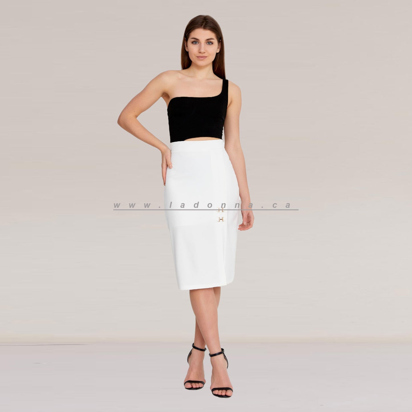 MIDI WHITE SKIRT