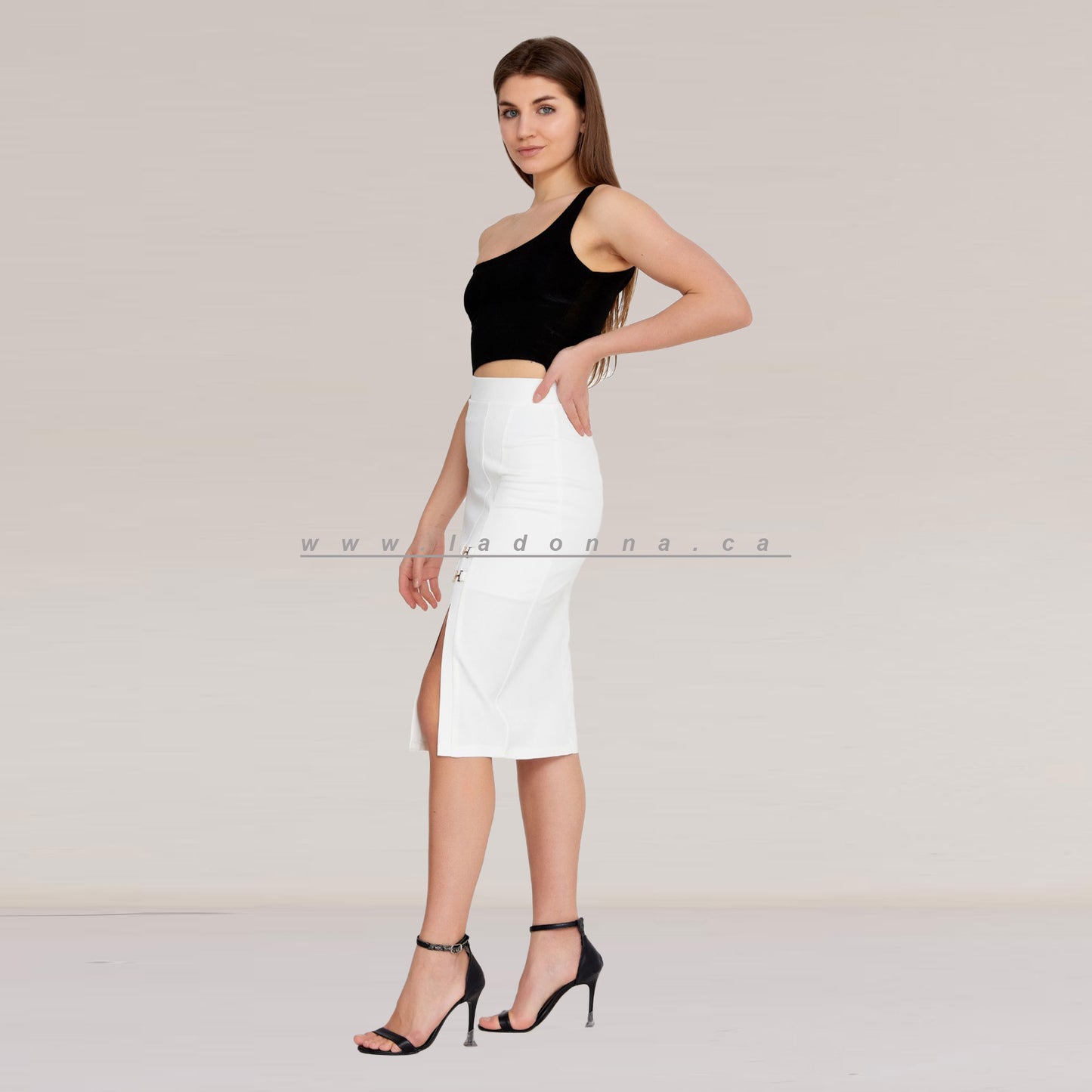 MIDI WHITE SKIRT