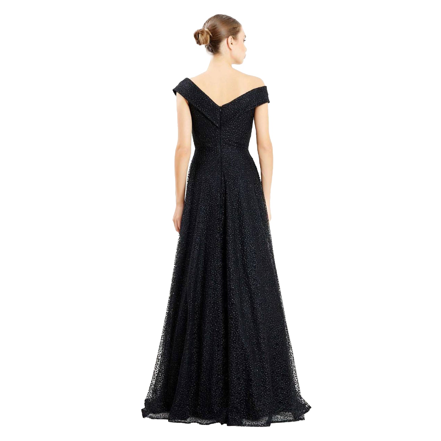 Isis Black A-Line Evening Dress