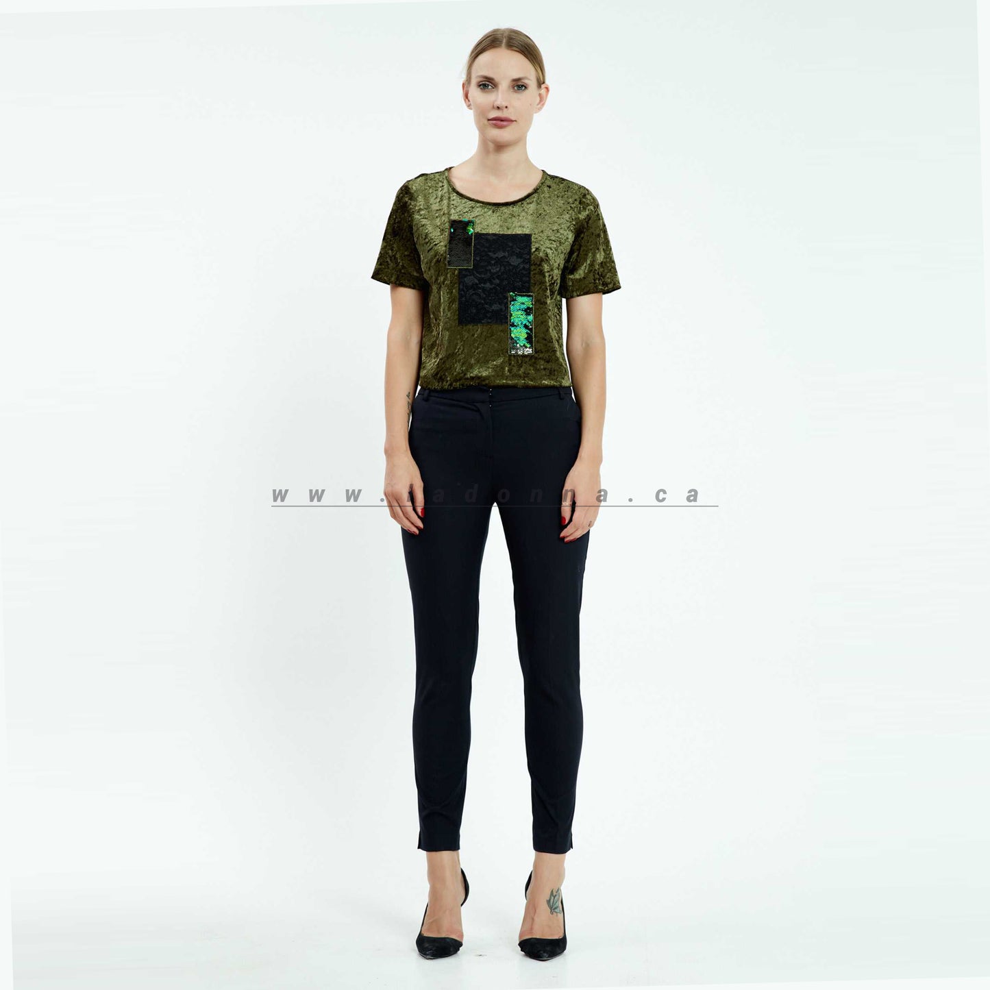 Short Sleeve Solid Color Regular Khaki T-shirt