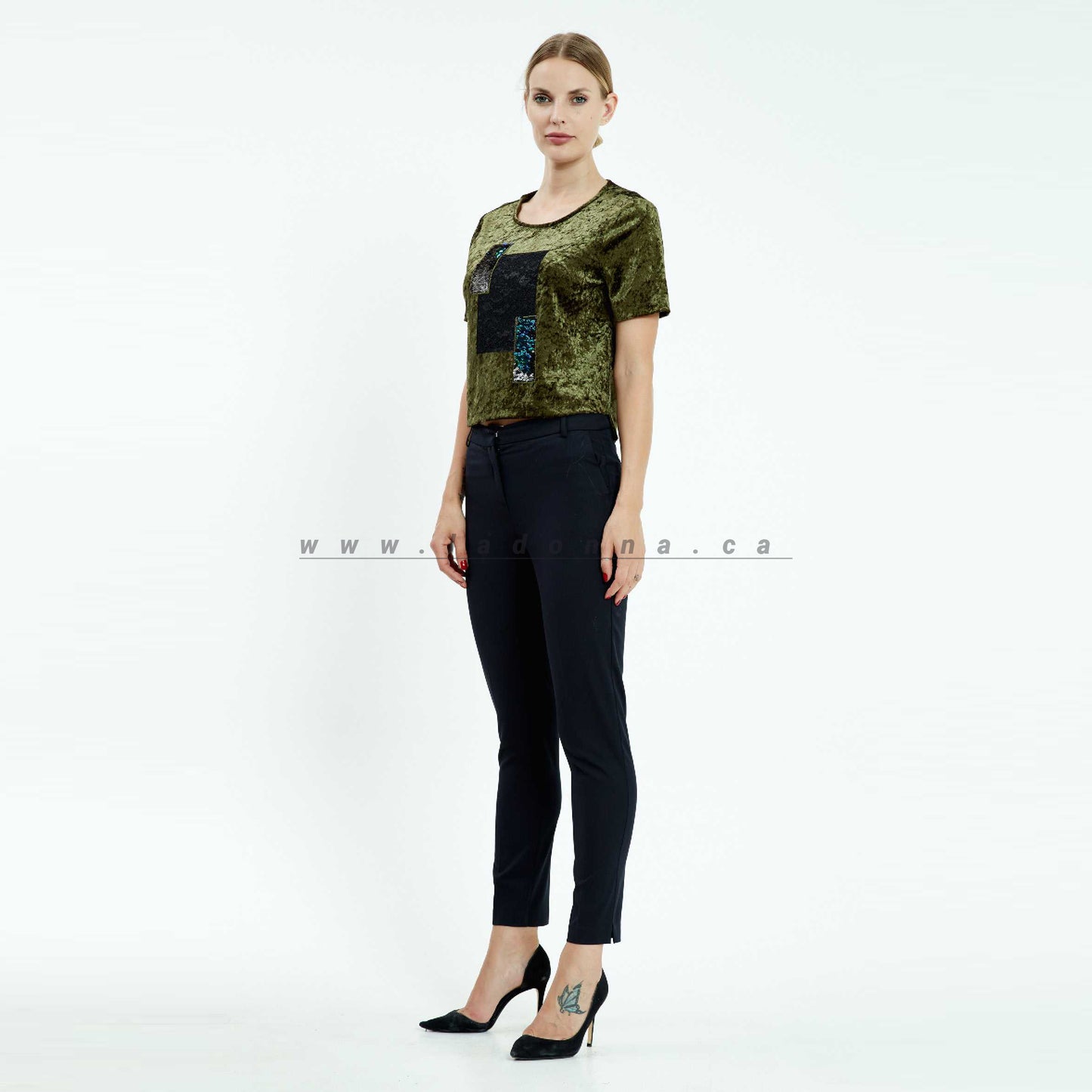 Short Sleeve Solid Color Regular Khaki T-shirt
