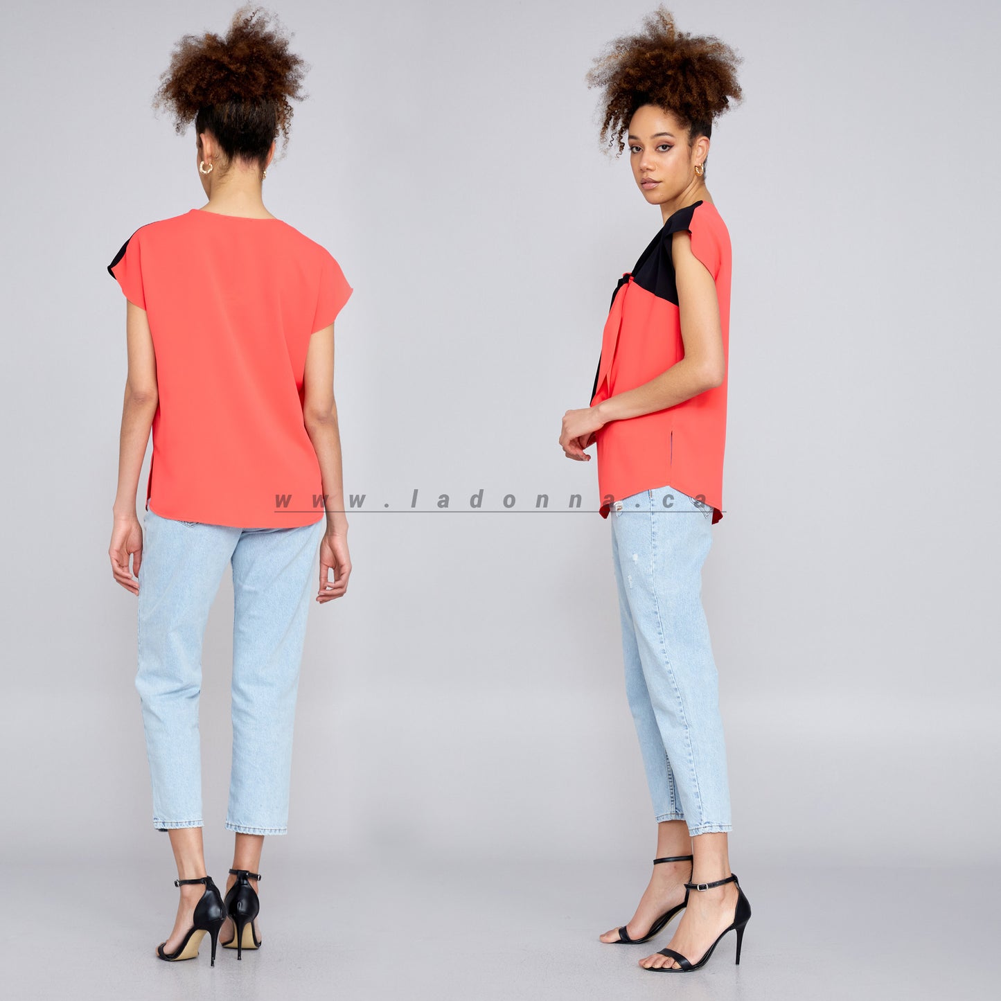 Short Sleeve Solid Color Regular Red Blouse