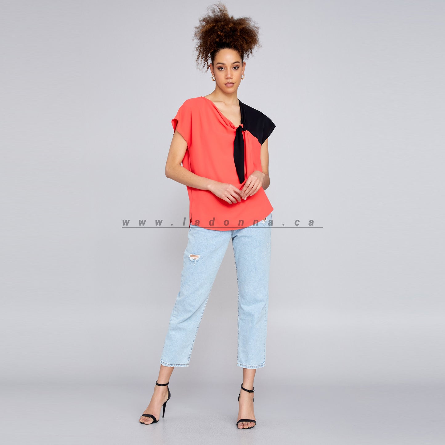 Short Sleeve Solid Color Regular Red Blouse