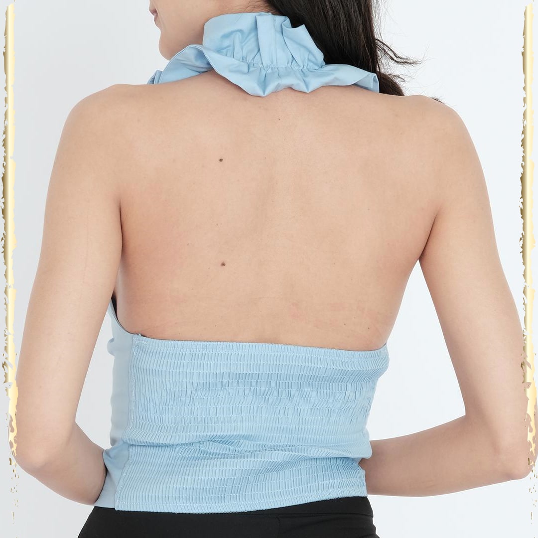 ROSE SLEEVELESS V NECK CASUAL BLOUSE