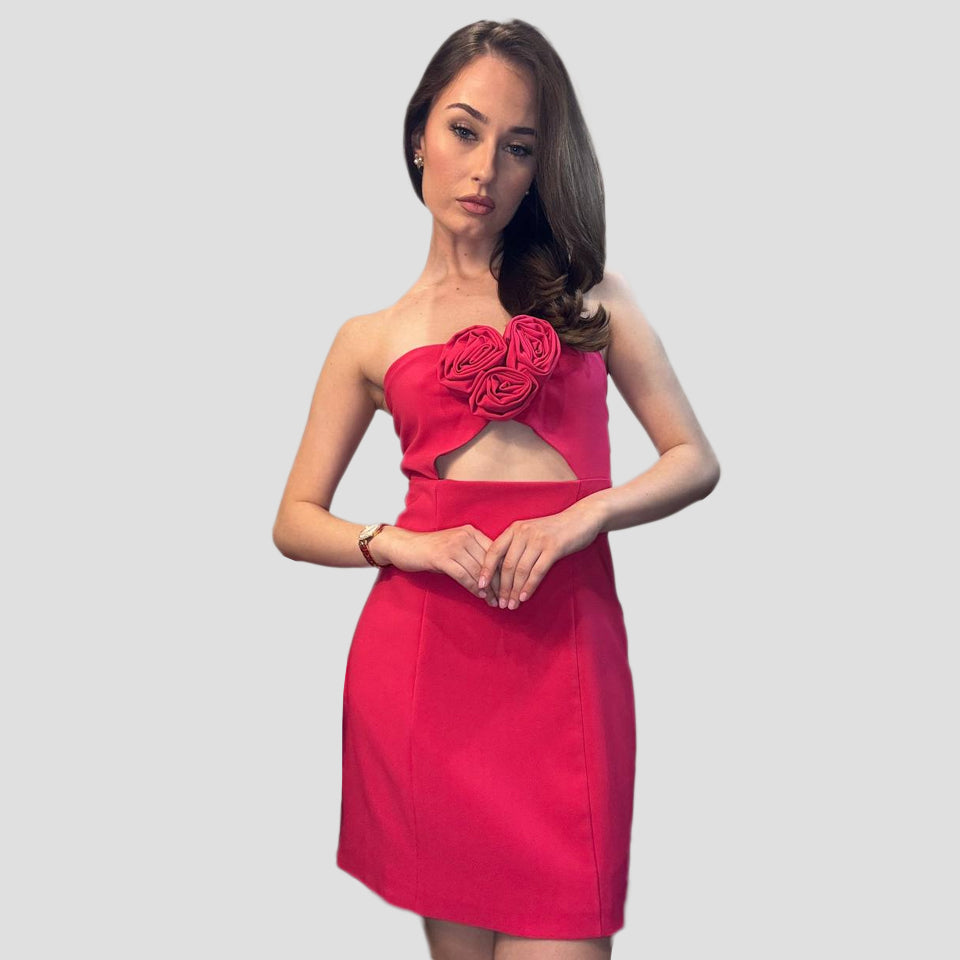 Pink Thea Rose Mini Dress