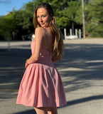 Dust Pink Mini Dress