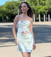 Mini Floral White Dress