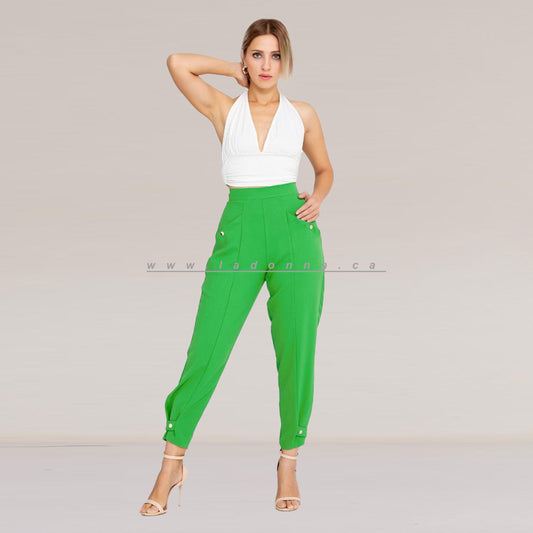 Green Funky pants with pockets