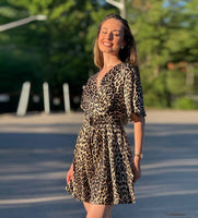 Leopard Print Mini Jumper With A Belt