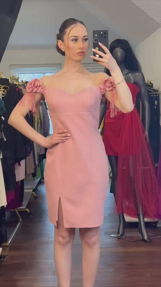 Blushing Beauty: Midi Dress in Soft Pink
