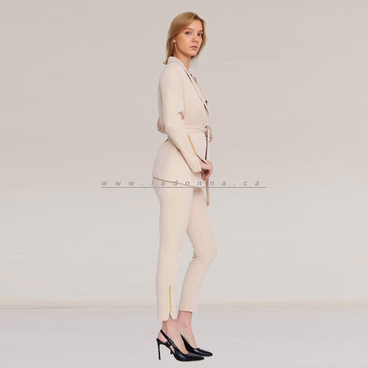 Collar Flap Detail Blazer & Pants Set