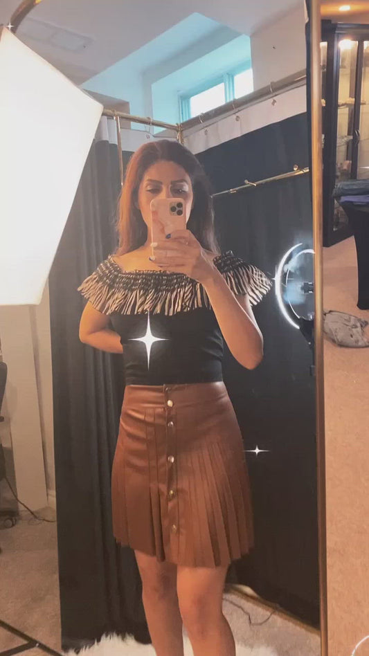 Brown Leather skirt