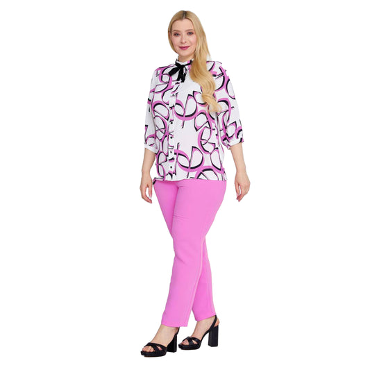 Fuchsia Long Sleeves Blouse