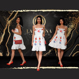WHITE DRESS POPLIN FABRIC- WHITE