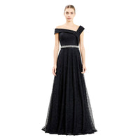 Isis Black A-Line Evening Dress