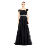 Isis Black A-Line Evening Dress