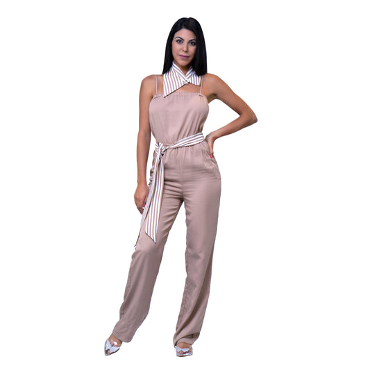 Zola Collarless Casual Jumpsuit