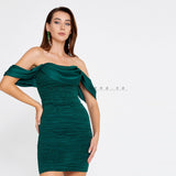Mini Satin Green Dress