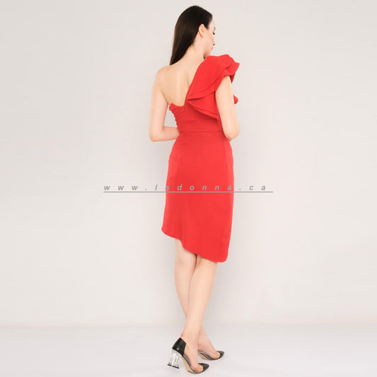 MISSY Asymmetrical Red Dresses